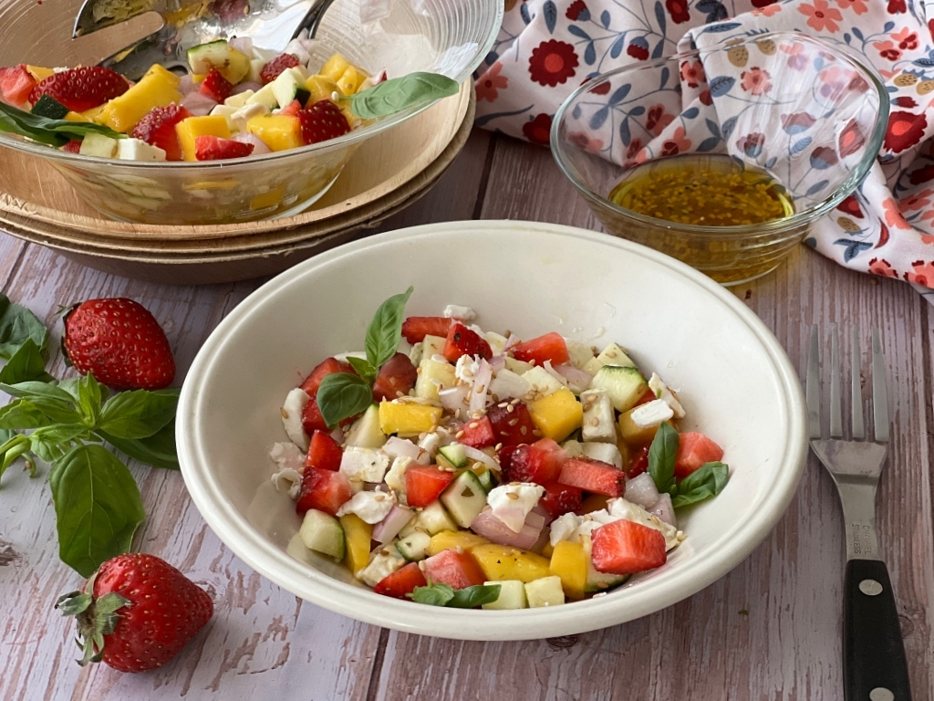 Amanida de carbassó i mango